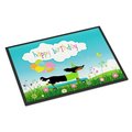 Carolines Treasures 18 x 27 in. Happy Birthday Dachshund Indoor or Outdoor Mat VHA3029MAT